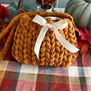 Chunky Yarn Handbag | Handmade Crochet Bag | Women’s Purse | Raw Umber Brown